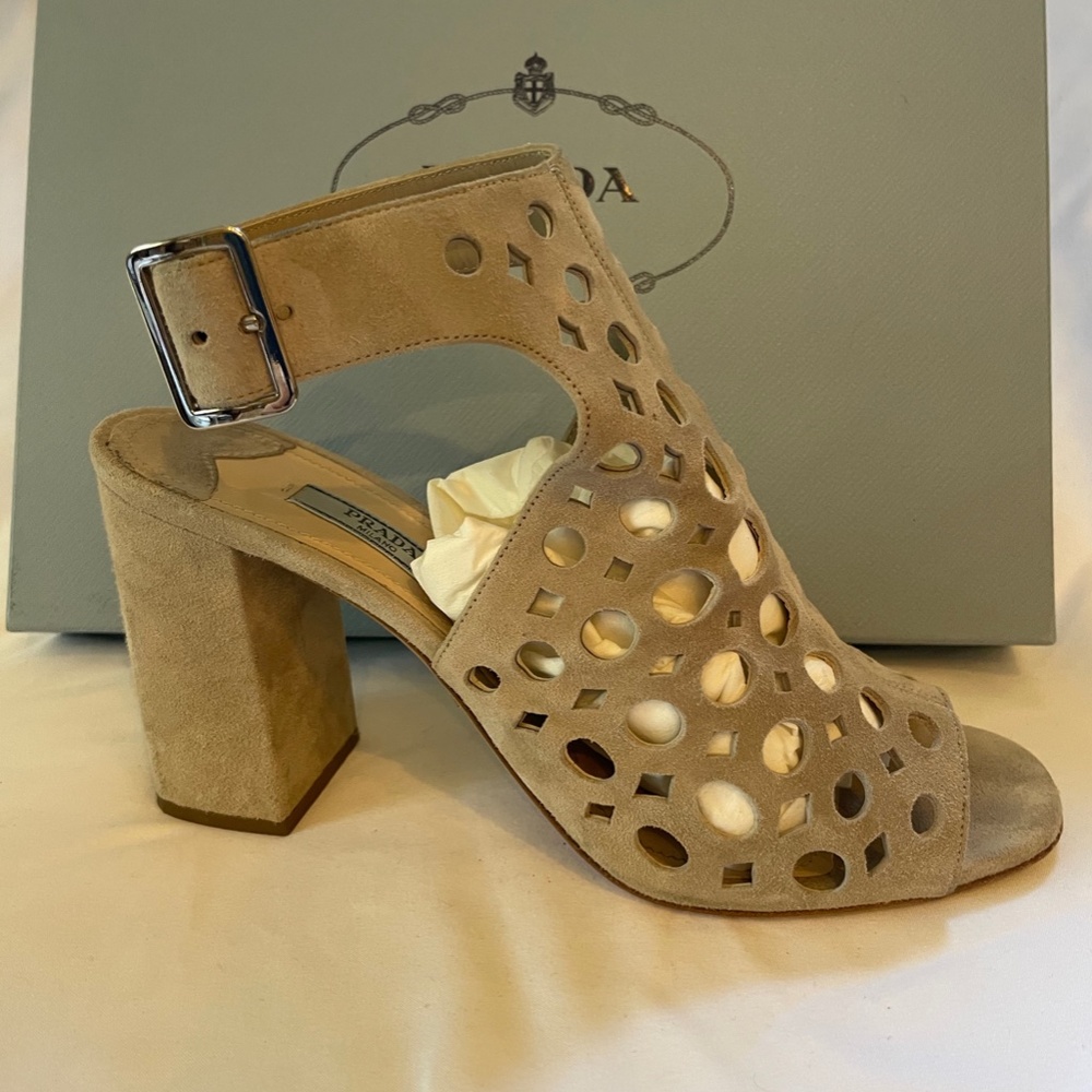 Prada Camoscio ll suede bootie sandal - Picture 7 of 10
